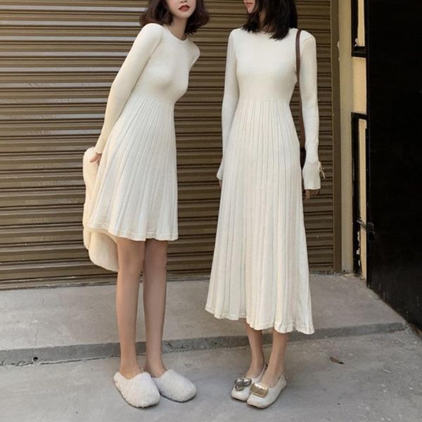 casual dresses knitted dress women autumn winter 2021 long sleeve bottomed skirt slim waist robe femme elegant all-match vestidos, Black;gray
casual dresses knitted dress women autumn winter 2021 long sleeve bottomed skirt slim waist robe femme elegant all-match vestidos, Black;gray