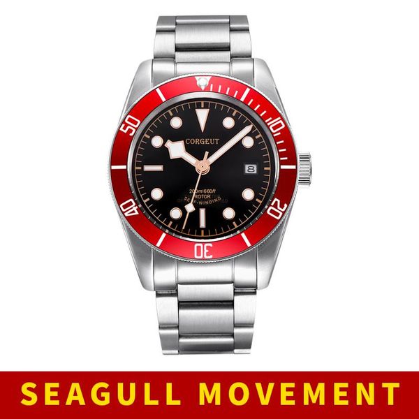 wristwatches sapphire glass corgeut men watches 41mm seagull automatic mechanical watch swim lume stainless steel wristwatch, Slivery;brown
wristwatches sapphire glass corgeut men watches 41mm seagull automatic mechanical watch swim lume stainless steel wristwatch, Slivery;brown