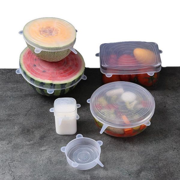 kitchen storage & organization 6 pcs/set fresh food silicone cover caps universal adaptable cookware bowl reusable stretch lids accessories
kitchen storage & organization 6 pcs/set fresh food silicone cover caps universal adaptable cookware bowl reusable stretch lids accessories