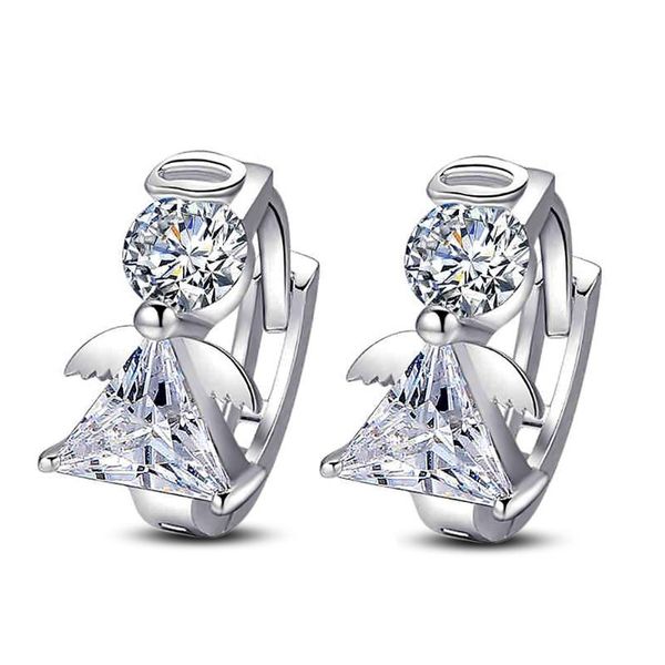 hoop & huggie hkmmh 925 sterling silver fashion small angel earrings female temperament charm elegant jewelry wholesale couple gift, Golden;silver
hoop & huggie hkmmh 925 sterling silver fashion small angel earrings female temperament charm elegant jewelry wholesale couple gift, Golden;silver