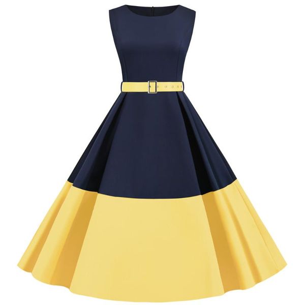 casual dresses 3xl women summer elegant vintage midi dress solid patchwork a-line vestidos sleeveless party plus size robe femme, Black;gray
casual dresses 3xl women summer elegant vintage midi dress solid patchwork a-line vestidos sleeveless party plus size robe femme, Black;gray