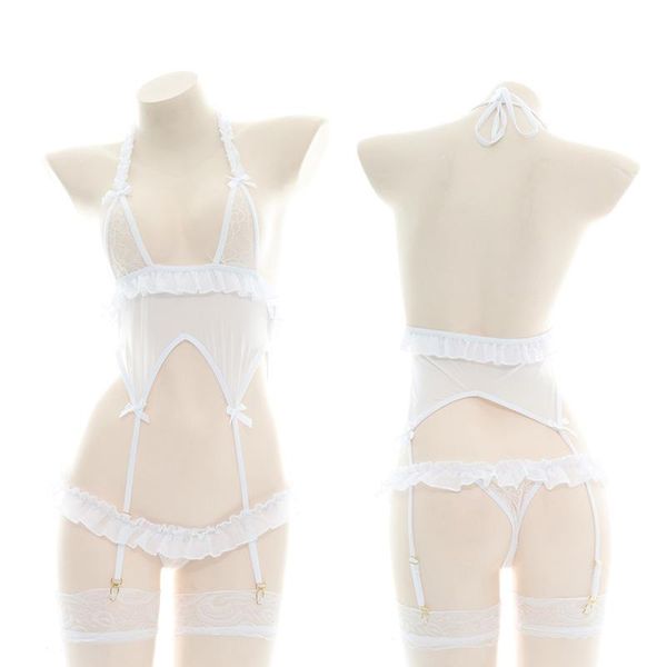 women's panties conjoined garter socks underwear set lolita janpanese girl pajamas bow frenulum thin hollow out translucent leisure wea, Black;pink
women's panties conjoined garter socks underwear set lolita janpanese girl pajamas bow frenulum thin hollow out translucent leisure wea, Black;pink