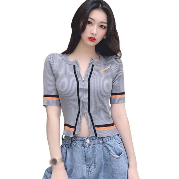women's t-shirt vintage o-neck short sleeve women slim zipper t shirt summer korean style retro tee z, White
women's t-shirt vintage o-neck short sleeve women slim zipper t shirt summer korean style retro tee z, White