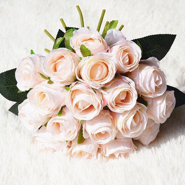 18 heads silk rose artificial flowers bouquet decorative for bride wedding party supplies home diy decoration craft fake flower
18 heads silk rose artificial flowers bouquet decorative for bride wedding party supplies home diy decoration craft fake flower