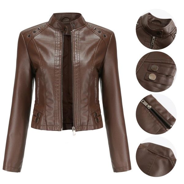 women's jackets pu leather and coats women autumn female jaqueta feminina casual long sleeve woman jacket coat casaco feminino inverno, Black;brown
women's jackets pu leather and coats women autumn female jaqueta feminina casual long sleeve woman jacket coat casaco feminino inverno, Black;brown