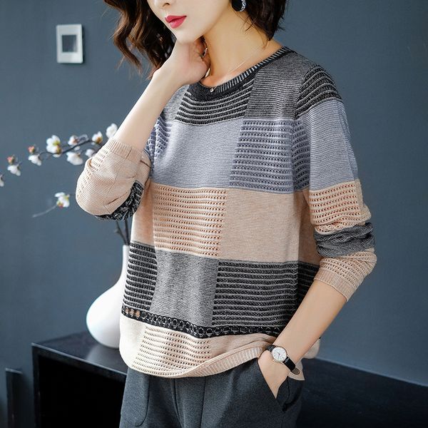 2021 new women's spring autumn sweater striped slim short jumpers long sleeeve o neck knitted casual female pullovers ladies x6zi, White
2021 new women's spring autumn sweater striped slim short jumpers long sleeeve o neck knitted casual female pullovers ladies x6zi, White
