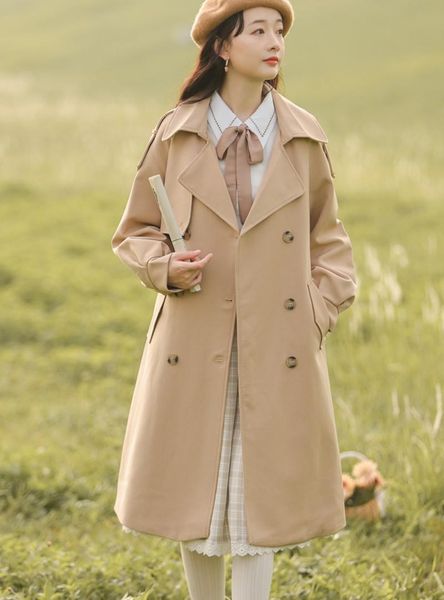 women's trench coats 2021 autumn winter fashion double-breasted coat woman long windbreaker loose, Tan;black
women's trench coats 2021 autumn winter fashion double-breasted coat woman long windbreaker loose, Tan;black