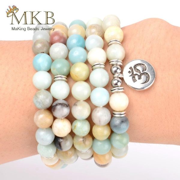 charm bracelets 108pcs mala bracelet men natural stone amazonite beads om buddha for women meditation jewelry drop, Golden;silver
charm bracelets 108pcs mala bracelet men natural stone amazonite beads om buddha for women meditation jewelry drop, Golden;silver