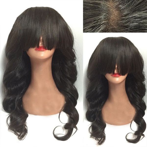 brazilian hair full lace wig with bangs preplucked glueless virgin hair body wavy human hair wigs for black women, Black;brown
brazilian hair full lace wig with bangs preplucked glueless virgin hair body wavy human hair wigs for black women, Black;brown