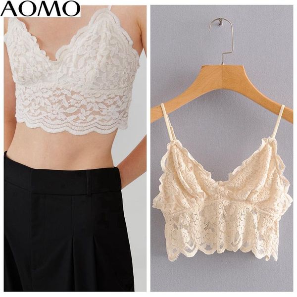 women's blouses & shirts aomo 2021 women beige lace camis tank strap adjust sleeveless backless female chic strenchy hy32a, White
women's blouses & shirts aomo 2021 women beige lace camis tank strap adjust sleeveless backless female chic strenchy hy32a, White