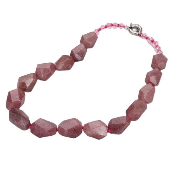 chokers jk 20" faceted muscovite nugget crystal necklace, Golden;silver 
chokers jk 20" faceted muscovite nugget crystal necklace, Golden;silver