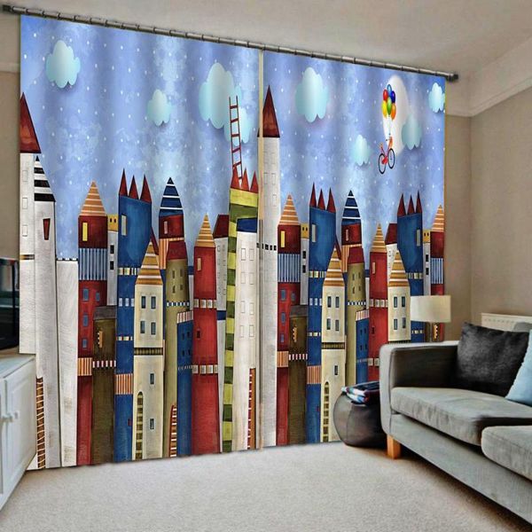 curtain & drapes cartoon building curtains customized size luxury blackout 3d window for living room
curtain & drapes cartoon building curtains customized size luxury blackout 3d window for living room