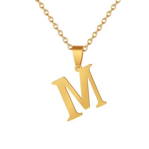 stainless steel necklaces initial letter a-z pendant necklace for women gold chain necklace, Silver
stainless steel necklaces initial letter a-z pendant necklace for women gold chain necklace, Silver
