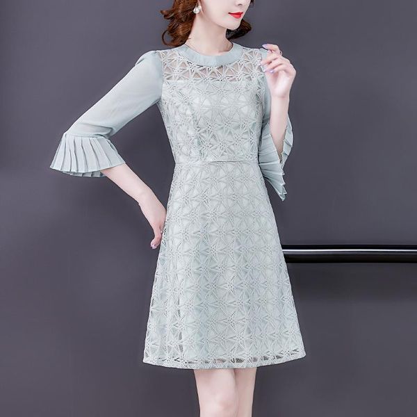 casual dresses coigarsam women dress autumn 2022 office lady three quarter sleeve patchwork solid lace o-neck green robe, Black;gray
casual dresses coigarsam women dress autumn 2022 office lady three quarter sleeve patchwork solid lace o-neck green robe, Black;gray
