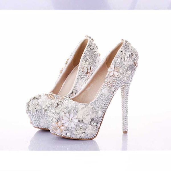 dress shoes color diamond round head spring stiletto heel single crystal flower large size banquet white bridal wedding, Black
dress shoes color diamond round head spring stiletto heel single crystal flower large size banquet white bridal wedding, Black
