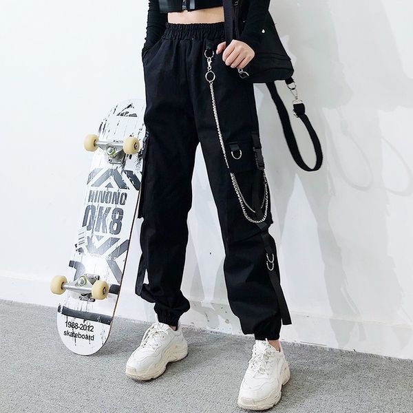 2021 new spring autumn cargo women slim high black baggy pants female elastic waist streetwear hip hop trousers 01en, Black;white
2021 new spring autumn cargo women slim high black baggy pants female elastic waist streetwear hip hop trousers 01en, Black;white