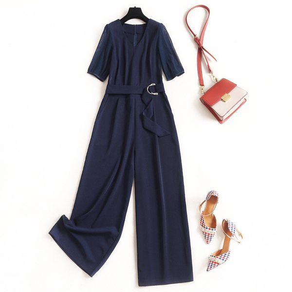 2021 summer runway jumpsuits women elegant lady short sleeve mesh patchwork long pants striped rompers womens jumpsuits, Black;white
2021 summer runway jumpsuits women elegant lady short sleeve mesh patchwork long pants striped rompers womens jumpsuits, Black;white