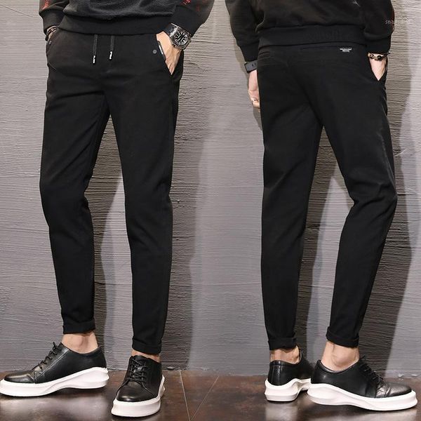 men's pants 2021 autumn and winter slim casual elastic waist stretch cotton feet, Black
men's pants 2021 autumn and winter slim casual elastic waist stretch cotton feet, Black