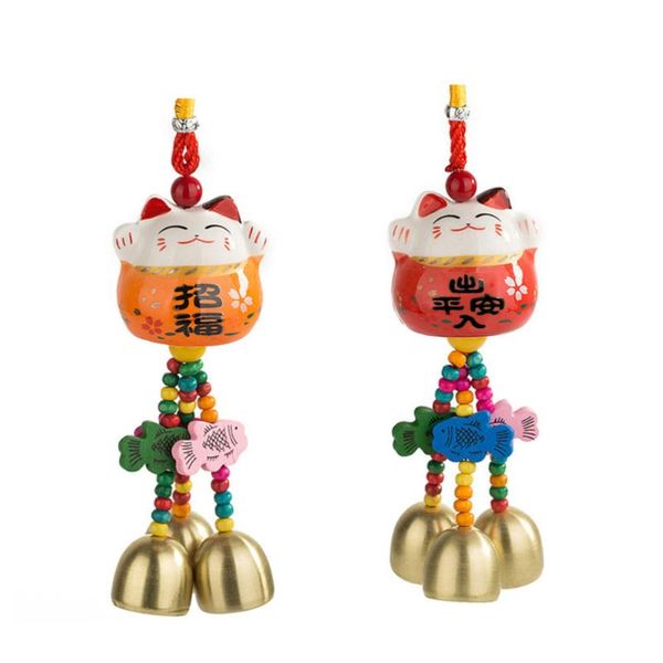 decorative objects & figurines 2pcs fortune cat pendants hanging wind chimes aeolian bells household ceramic pendant for home garden hallway
decorative objects & figurines 2pcs fortune cat pendants hanging wind chimes aeolian bells household ceramic pendant for home garden hallway
