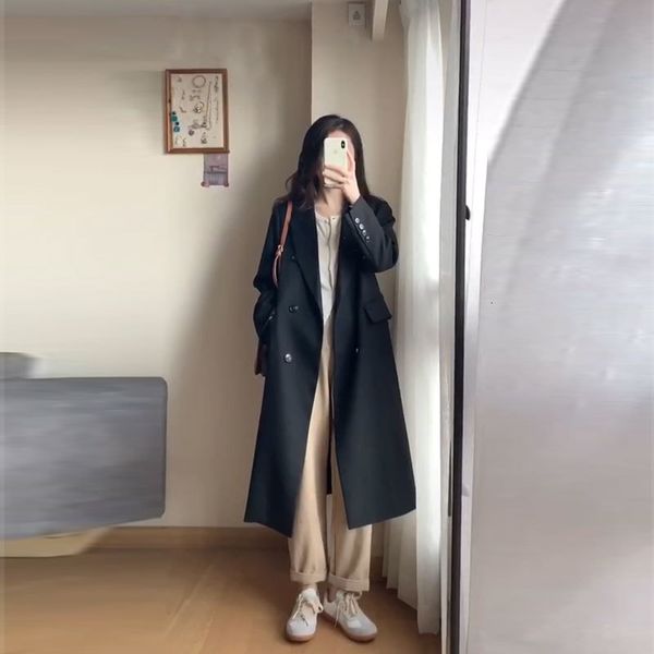 women's wool & blends trench coat plus velvet spring long double-breasted windbreaker dressed in black jacket lady fashion outerwear vs
women's wool & blends trench coat plus velvet spring long double-breasted windbreaker dressed in black jacket lady fashion outerwear vs