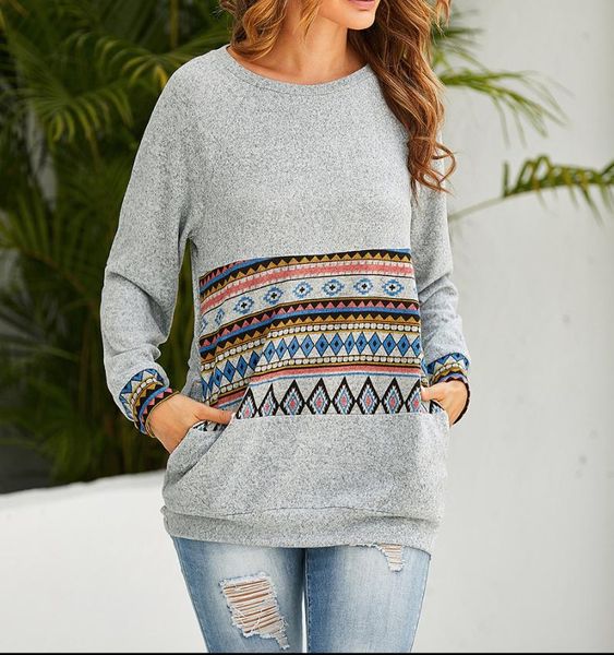 women's hoodies & sweatshirts women autumn fashion round neck long-sleeved pullover with pockets casual printed geometric pattern, Black
women's hoodies & sweatshirts women autumn fashion round neck long-sleeved pullover with pockets casual printed geometric pattern, Black
