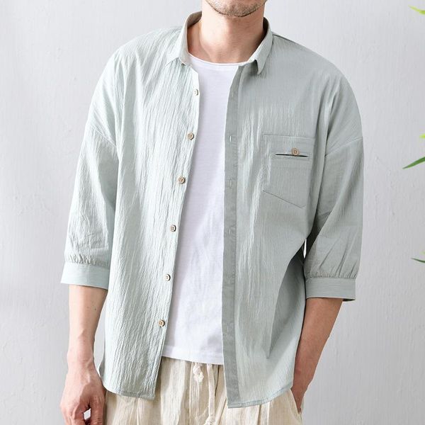 men's casual shirts 031 for men japan style thin simple youth breathable half sleeve pocket loose drop shoulder summer lapel blouse, White;black
men's casual shirts 031 for men japan style thin simple youth breathable half sleeve pocket loose drop shoulder summer lapel blouse, White;black