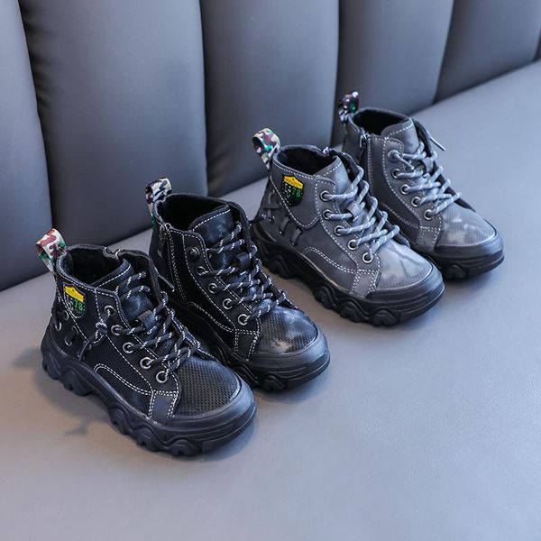 boots autumn winter with velvet warm kids for girls boys fashion leather soft bottom non-slip children running shoe, Black;grey
boots autumn winter with velvet warm kids for girls boys fashion leather soft bottom non-slip children running shoe, Black;grey