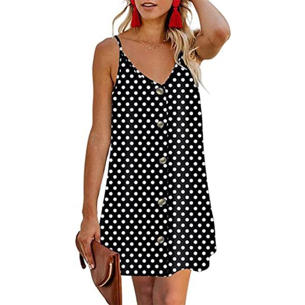 casual dresses sleeveless tanks dress with buttons for women bohemian polka dot printing mini sundress summer holiday vestidos, Black;gray
casual dresses sleeveless tanks dress with buttons for women bohemian polka dot printing mini sundress summer holiday vestidos, Black;gray
