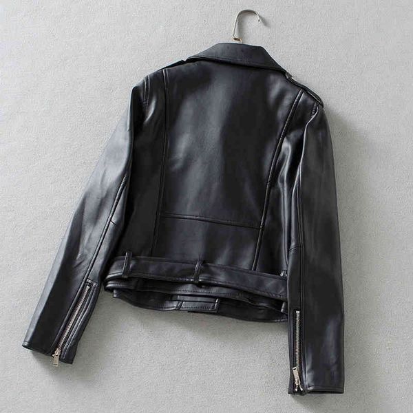women's leather & faux spring women pu jacket with belt autumn moto biker loose coat streetwear ladies outwear 5goe, Black
women's leather & faux spring women pu jacket with belt autumn moto biker loose coat streetwear ladies outwear 5goe, Black