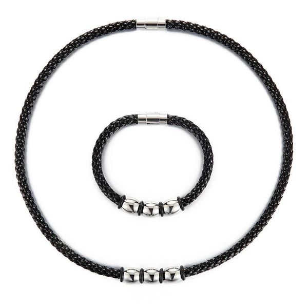 cuff 2021 punk black woven genuine leather bracelet for men jewelry sets pulseya trendy stainless steel & bangles party gift, White
cuff 2021 punk black woven genuine leather bracelet for men jewelry sets pulseya trendy stainless steel & bangles party gift, White