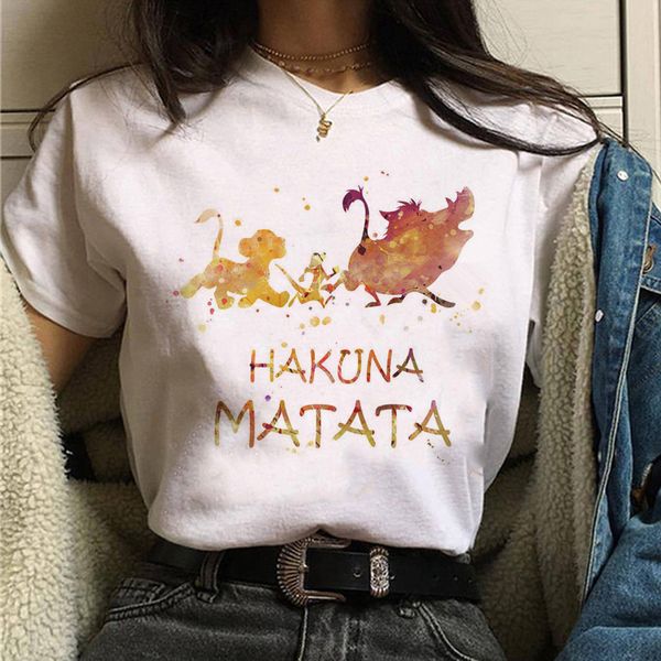 the lion king t shirt hakuna matata harajuku women tshirt 90s summer print casual female homme tee funny t-shirt c0220, White
the lion king t shirt hakuna matata harajuku women tshirt 90s summer print casual female homme tee funny t-shirt c0220, White