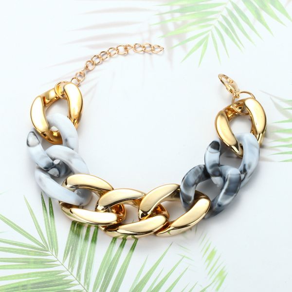 colorful joint acrylic bracelet classic design link chain bracelets bohemian style jewelry, Black
colorful joint acrylic bracelet classic design link chain bracelets bohemian style jewelry, Black