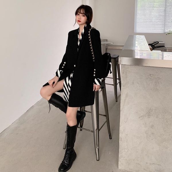 women's suits & blazers designer fashion patchwork women and jackets blazer trendy classic female coats, White;black
women's suits & blazers designer fashion patchwork women and jackets blazer trendy classic female coats, White;black