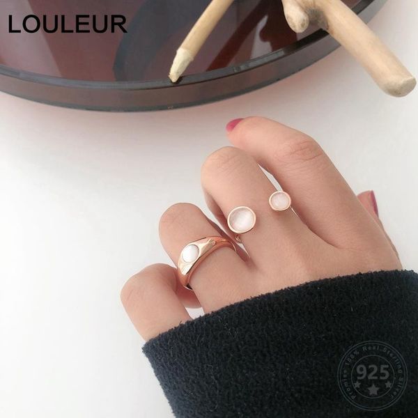 cluster rings louleur real 925 sterling silver female minimalist opal shell adjustable open ring for women luxury fine jewelry, Golden;silver
cluster rings louleur real 925 sterling silver female minimalist opal shell adjustable open ring for women luxury fine jewelry, Golden;silver