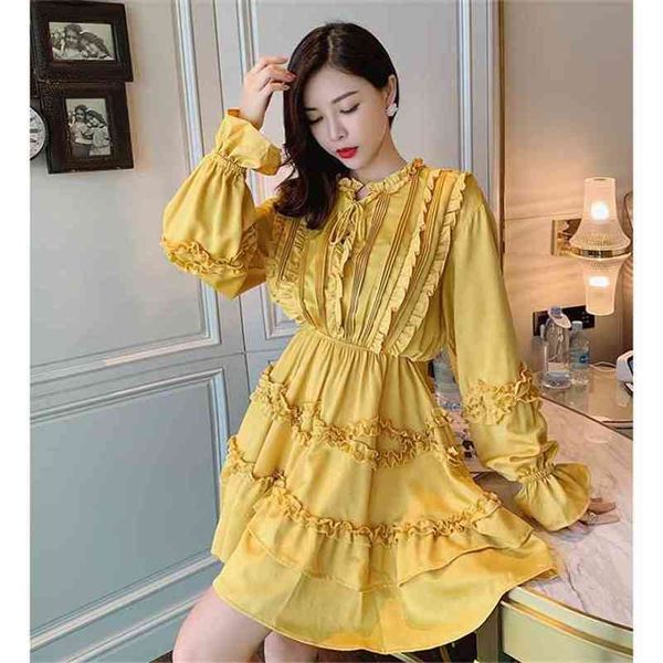 autumn woman dress lantern sleeve lace-up burgundy ruffles vestidos runway fashion elegant street female spring 210603, Black;gray
autumn woman dress lantern sleeve lace-up burgundy ruffles vestidos runway fashion elegant street female spring 210603, Black;gray