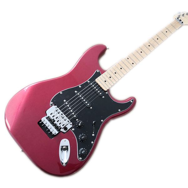 custom st 6 strings metal red electric guitar hh pickup basswood body maple fingerboard floyd rose tremolo chrome hardware headstock
custom st 6 strings metal red electric guitar hh pickup basswood body maple fingerboard floyd rose tremolo chrome hardware headstock