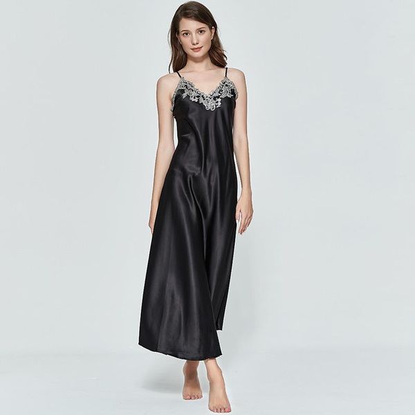satin nightdress women lace nightwear silky spaghetti strap nightgown sleepwear long nightie suspender skirt home clothes, Black;red
satin nightdress women lace nightwear silky spaghetti strap nightgown sleepwear long nightie suspender skirt home clothes, Black;red
