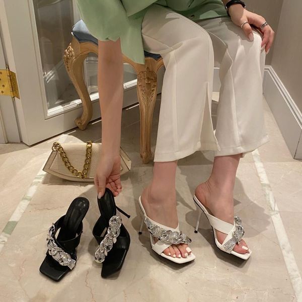 slippers casual thin heels square toe shoes woman 2021 pantofle glitter slides low heeled mules cross-tied luxury jelly, Black
slippers casual thin heels square toe shoes woman 2021 pantofle glitter slides low heeled mules cross-tied luxury jelly, Black