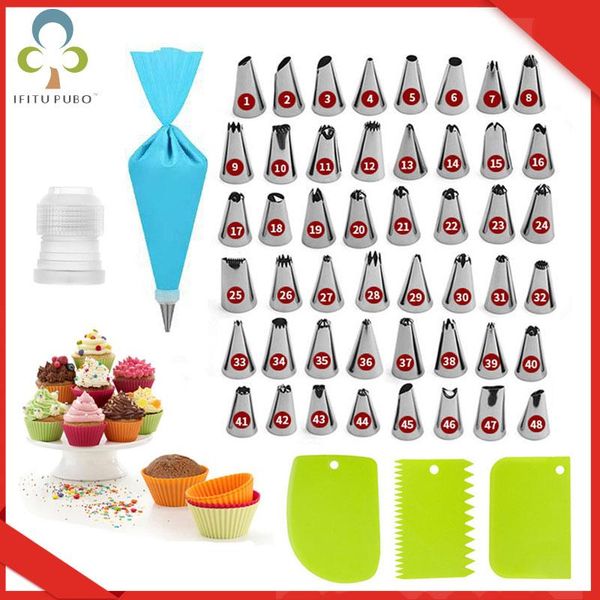 baking & pastry tools 53pcs stainless steel 48 nozzles cream with bag decorating cake scraper icing piping confectionery tool zxh
baking & pastry tools 53pcs stainless steel 48 nozzles cream with bag decorating cake scraper icing piping confectionery tool zxh