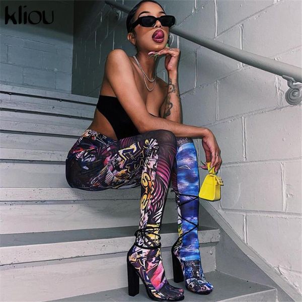 women's leggings kliou print foot female skinny body-shaping medium waist booty lifting street style hipster high trouser, Black
women's leggings kliou print foot female skinny body-shaping medium waist booty lifting street style hipster high trouser, Black