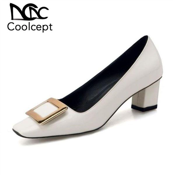 dress shoes tuyoki women genuine leather metal buckle pumps office ladies work party wedding high heel woman square heels size 33-40, Black
dress shoes tuyoki women genuine leather metal buckle pumps office ladies work party wedding high heel woman square heels size 33-40, Black