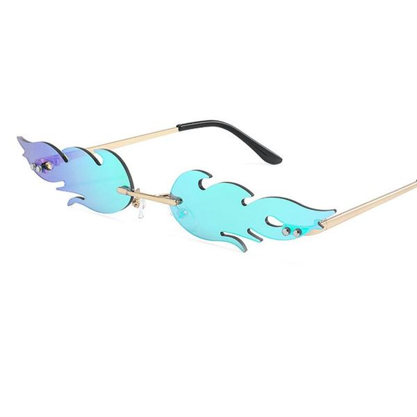 sunglasses frameless flame women fashion trend sunshade mirror personality funny wave narrow frame retro cool glasses, White;black
sunglasses frameless flame women fashion trend sunshade mirror personality funny wave narrow frame retro cool glasses, White;black