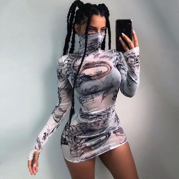 casual dresses women turtleneck dress mesh material print slim skinny autumn long sleeve female fashion outfits, Black;gray
casual dresses women turtleneck dress mesh material print slim skinny autumn long sleeve female fashion outfits, Black;gray