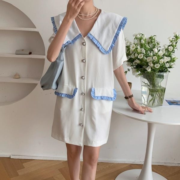 casual dresses office lady ruffles navy collar elegant 2021 color-hit femme straight summer vintage mini vestidos ui9v, Black;gray
casual dresses office lady ruffles navy collar elegant 2021 color-hit femme straight summer vintage mini vestidos ui9v, Black;gray