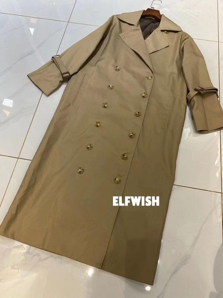 women's trench coats 2021 autumn winter woman khaki long coat double breasted drop shoulder sleeves cuffs belted lapel collar, Tan;black
women's trench coats 2021 autumn winter woman khaki long coat double breasted drop shoulder sleeves cuffs belted lapel collar, Tan;black
