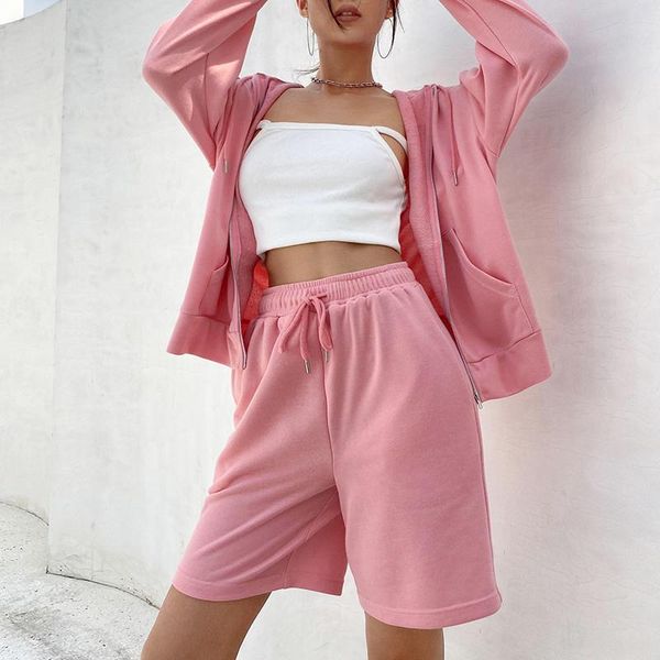 women's tracksuits puloru autumn casual women two-piece sports wear solid color loose hooded jackets and elastic waist shorts streetwea, Gray
women's tracksuits puloru autumn casual women two-piece sports wear solid color loose hooded jackets and elastic waist shorts streetwea, Gray