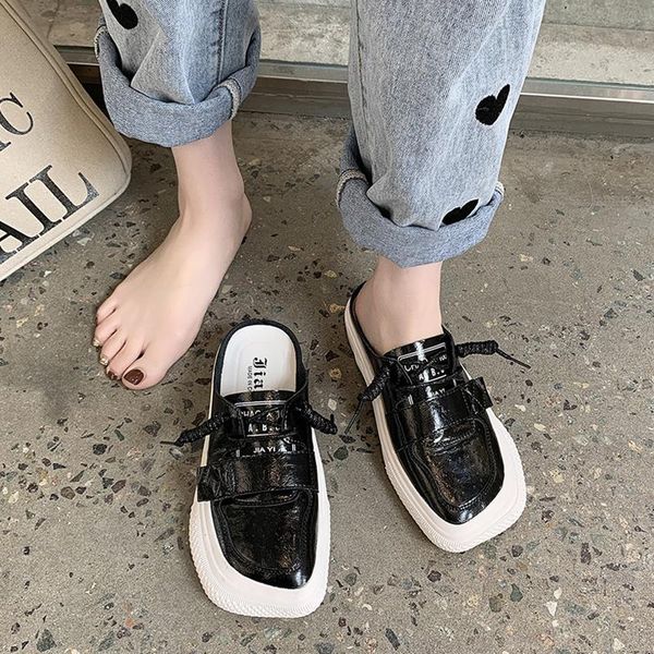 slippers female shoes loafers mules for women 2021 ladies' square toe med cover flat slides rubber cross-tied pu shoe, Black
slippers female shoes loafers mules for women 2021 ladies' square toe med cover flat slides rubber cross-tied pu shoe, Black