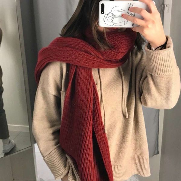 wine red scarf female winter korean version versatile thick warm student long pure wool knitted black neck ins, Blue;gray
wine red scarf female winter korean version versatile thick warm student long pure wool knitted black neck ins, Blue;gray