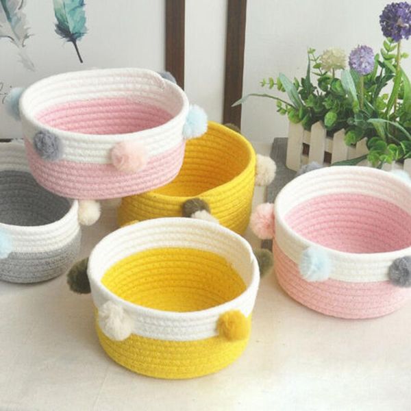 woven basket bin bag foldable laundry washing toy bag hamper storage with pompom home organizer
woven basket bin bag foldable laundry washing toy bag hamper storage with pompom home organizer