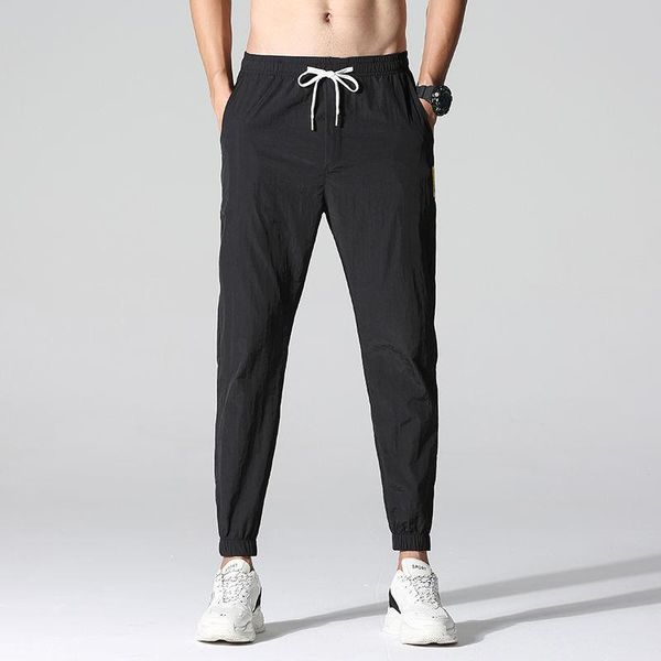 men's pants korean ice silk summer ultra thin mesh quick drying sports leisure slim fit capris large air conditioning, Black
men's pants korean ice silk summer ultra thin mesh quick drying sports leisure slim fit capris large air conditioning, Black
